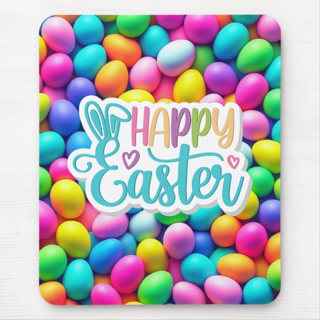 Brightly coloured Easter Egg/Spring  Mouse Mat (Front)
