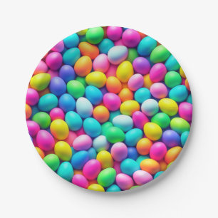 Brightly coloured Easter Egg/Spring Paper Plate