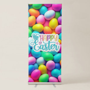 Brightly coloured Easter Egg/Spring Retractable Banner
