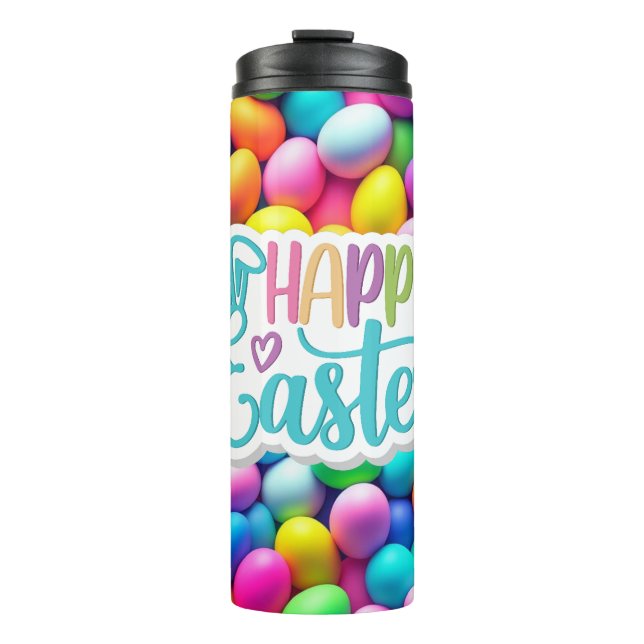 Brightly coloured Easter Egg/Spring  Thermal Tumbler (Front)