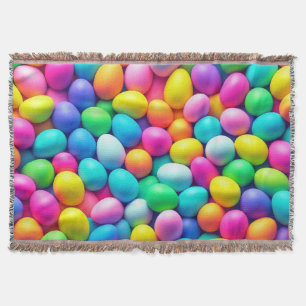 Brightly coloured Easter Egg/Spring Throw Blanket