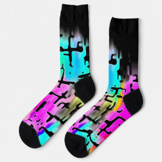 Brightly Coloured Funky Cool Abstract  Socks