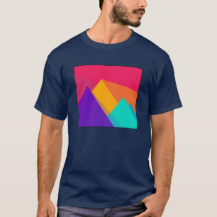 Brightly Coloured Geometric Triangles and Pyramids T-Shirt