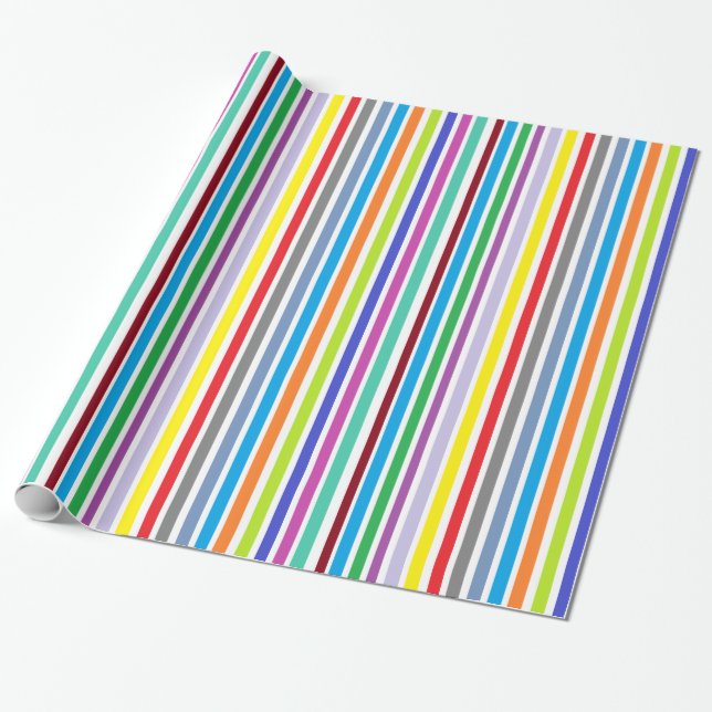 Brightly Coloured Gift Wrap (Unrolled)