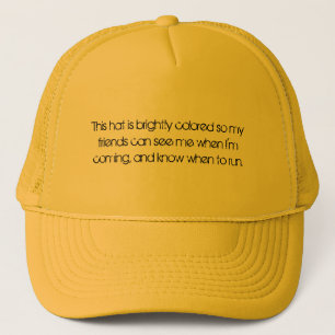 brightly coloured hat