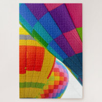 Brightly coloured hot air balloons