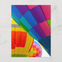 Brightly coloured hot air balloons