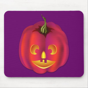 Brightly Coloured Jack-O-Lantern Halloween Mouse Mat