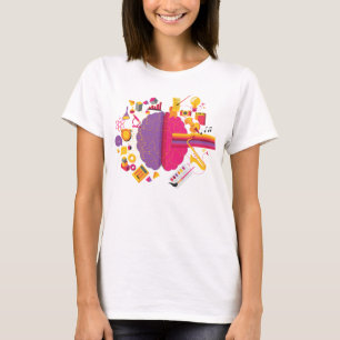 Brightly Coloured Left and Right Brain T-Shirt