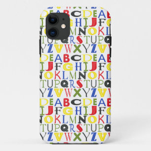 Brightly Coloured Letters by Megan Meagher iPhone 11 Case