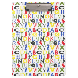 Brightly Coloured Letters by Megan Meagher Clipboard