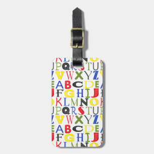 Brightly Coloured Letters by Megan Meagher Luggage Tag