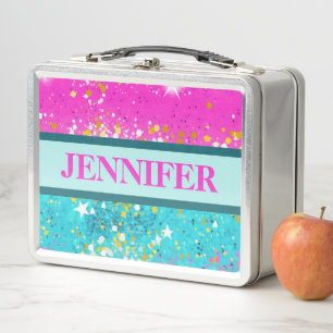 Brightly Coloured Metal Lunchbox