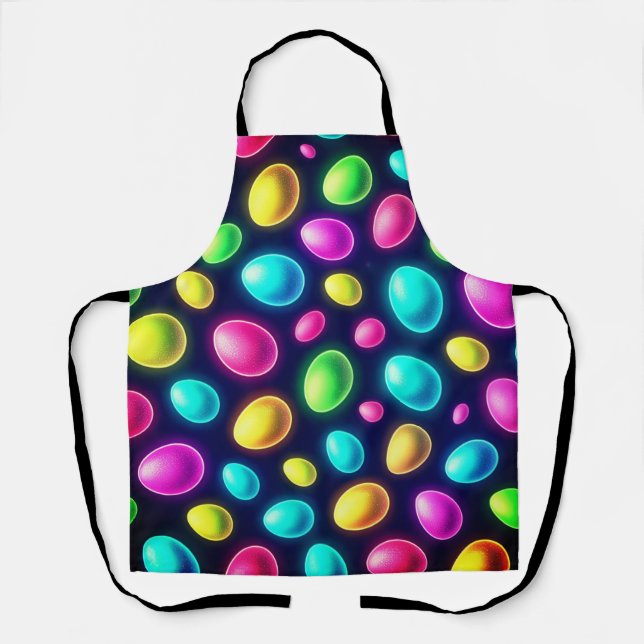 Brightly coloured/neon Easter Egg/Spring  Apron (Front)
