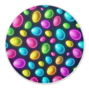 Brightly coloured/neon Easter Egg/Spring Ceramic Knob