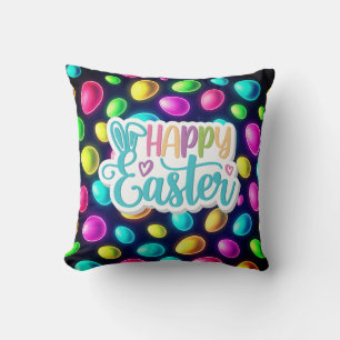 Brightly coloured/neon Easter Egg/Spring  Cushion