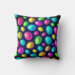 Brightly coloured/neon Easter Egg/Spring Cushion