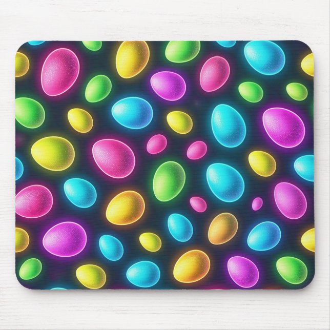 Brightly coloured/neon Easter Egg/Spring  Mouse Mat (Front)