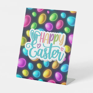 Brightly coloured/neon Easter Egg/Spring Pedestal Sign