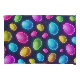 Brightly coloured/neon Easter Egg/Spring  Pillowcase