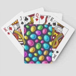 Brightly coloured/neon Easter Egg/Spring  Playing Cards