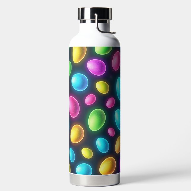 Brightly coloured/neon Easter Egg/Spring  Water Bottle (Left)