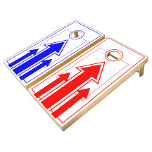 Brightly Coloured Red vs Blue Cornhole Set