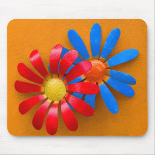 Brightly Coloured Sunflower Decoration Mouse Mat