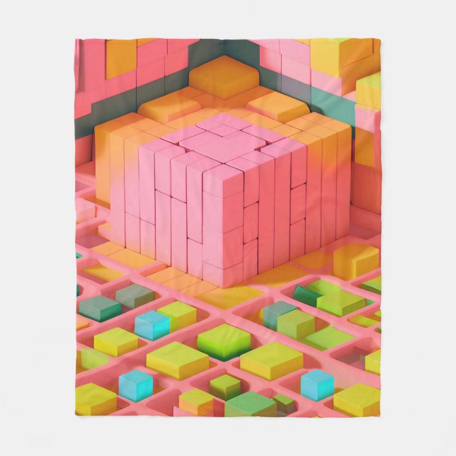 Brightly Coloured Sweetness Fleece Blanket (Front)