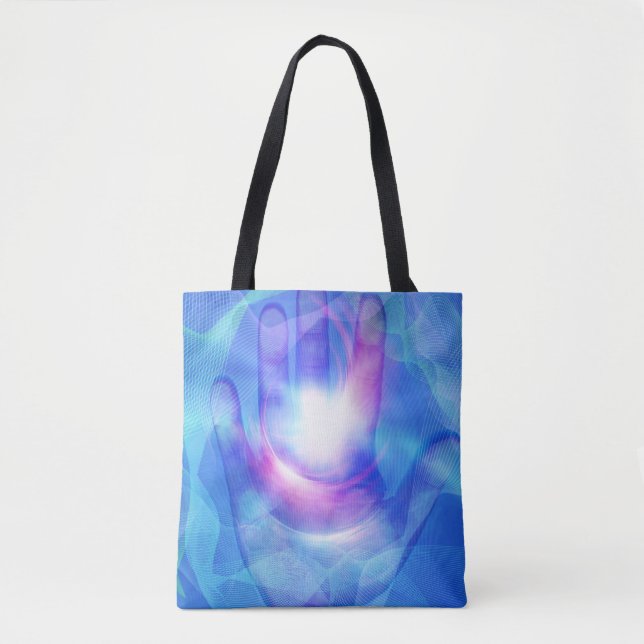 Brightly lit hand tote bag (Front)