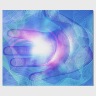 Brightly lit hand wrapping paper