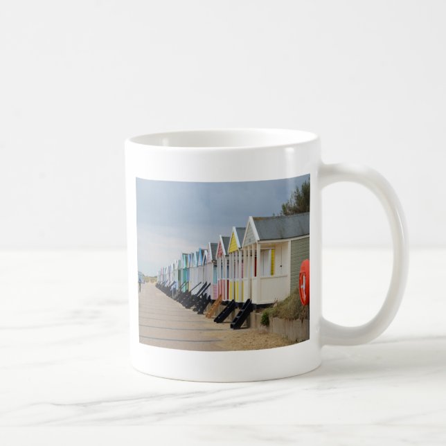 Brightly Painted Beach Huts Coffee Mug (Right)