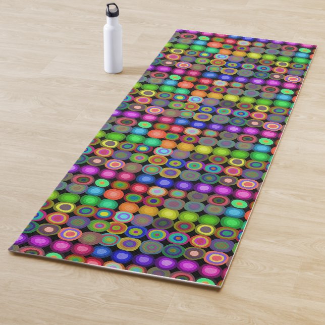Brightly Painted Circles Yoga Mat (In Situ)