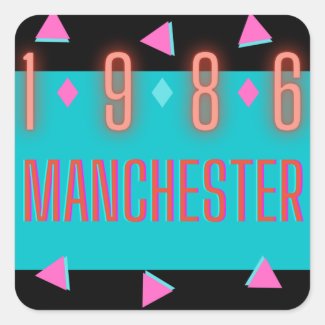 Brighton 1986 80s Memphis Postmodern Style Square Sticker