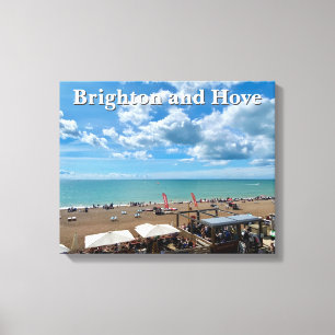 Brighton and Hove Beach on a Summer Day Canvas Print