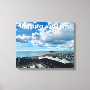 Brighton and Hove Beach on a Summer Day Canvas Print
