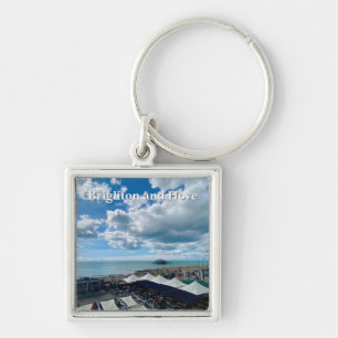 Brighton and Hove Beach on a Summer Day Key Ring