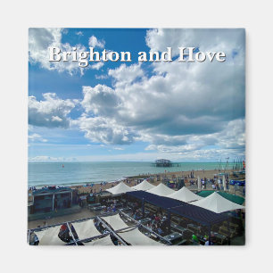 Brighton and Hove Beach on a Summer Day Magnet