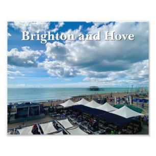 Brighton and Hove Beach on a Summer Day Photo Print