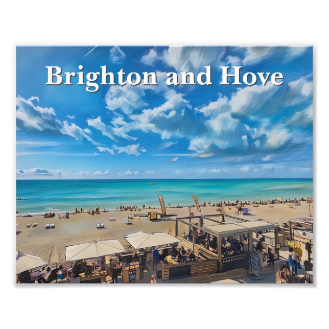 Brighton and Hove Beach Painting Photo Print (Front)