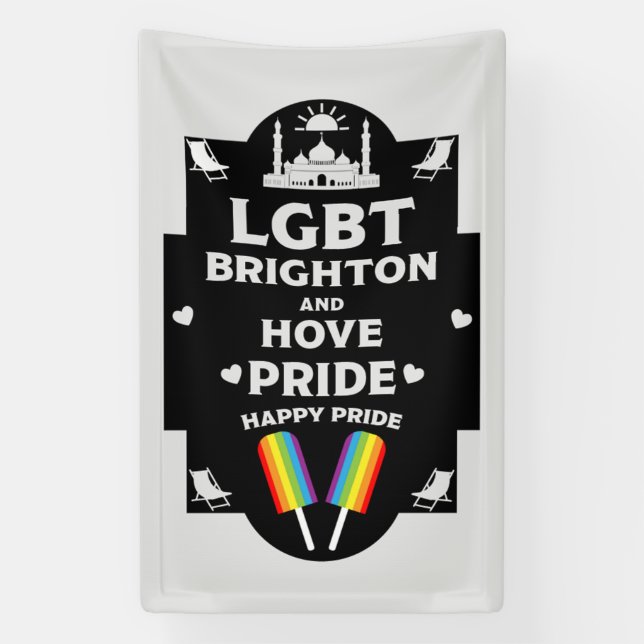 Brighton and Hove pride Banner (Vertical)