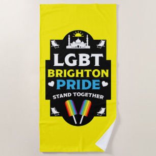 Brighton and Hove pride Beach Towel