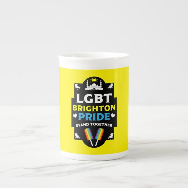 Brighton and Hove pride Bone China Mug (Front)