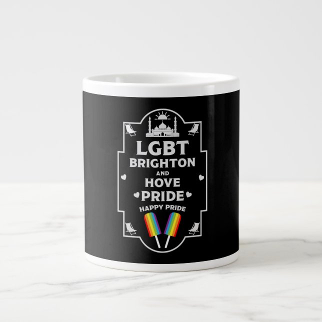 Brighton and Hove pride Large Coffee Mug (Front)