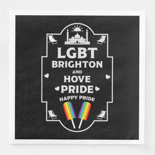 Brighton and Hove pride Napkin (Front)