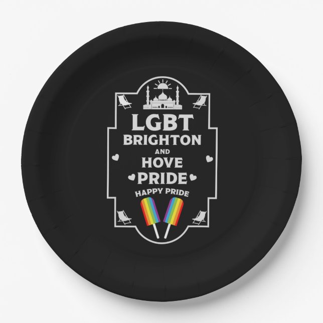 Brighton and Hove pride Paper Plate (Front)