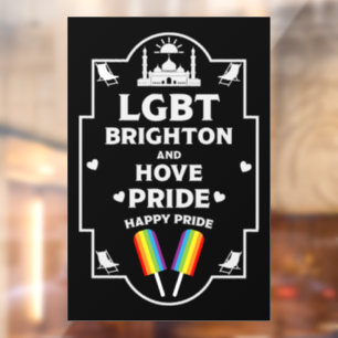 Brighton and Hove pride Window Cling
