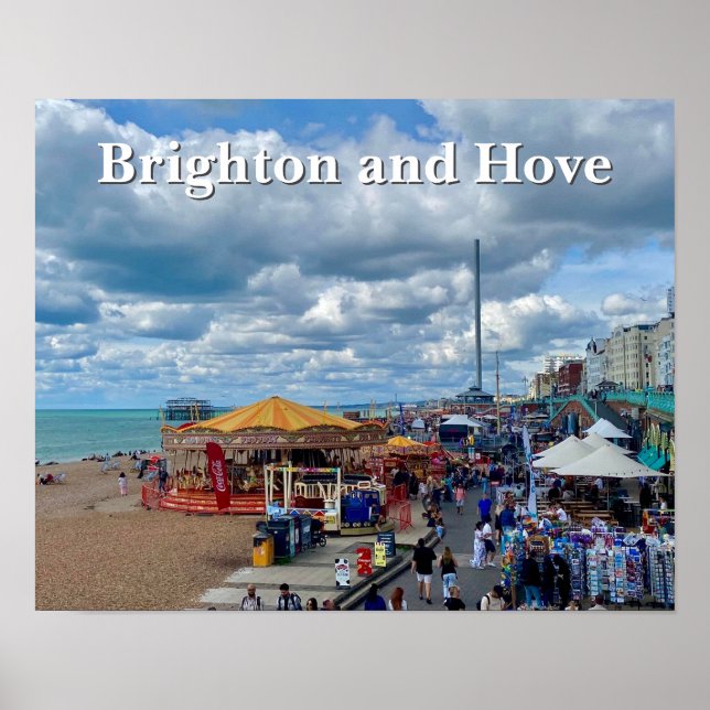 Brighton and Hove Seafront Photo Poster (Front)