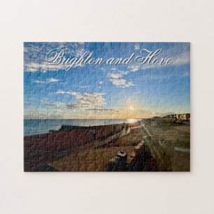 Brighton and Hove Seafront Sunset Photo Jigsaw Puzzle
