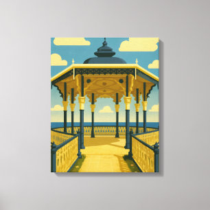 Brighton Bandstand – Coastal Architecture Art Canvas Print